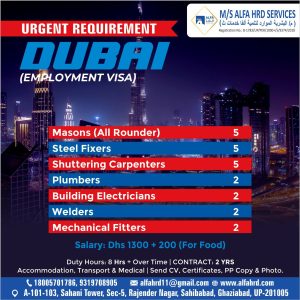 Urgent Job Hiring in Dubai - Alfa Hrd