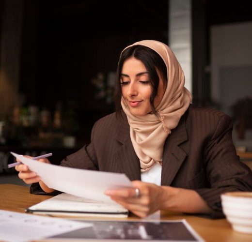 medium-shot-woman-working-with-hijab-indoors_23-2150751931